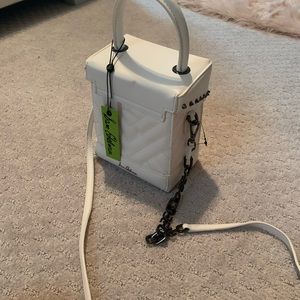 Sam Edelman white leather bag with spikes
